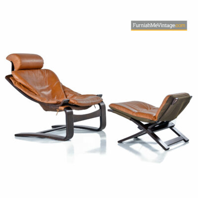 Kroken Lounge Chair & Ottoman by Ake Fribytter for Nelo