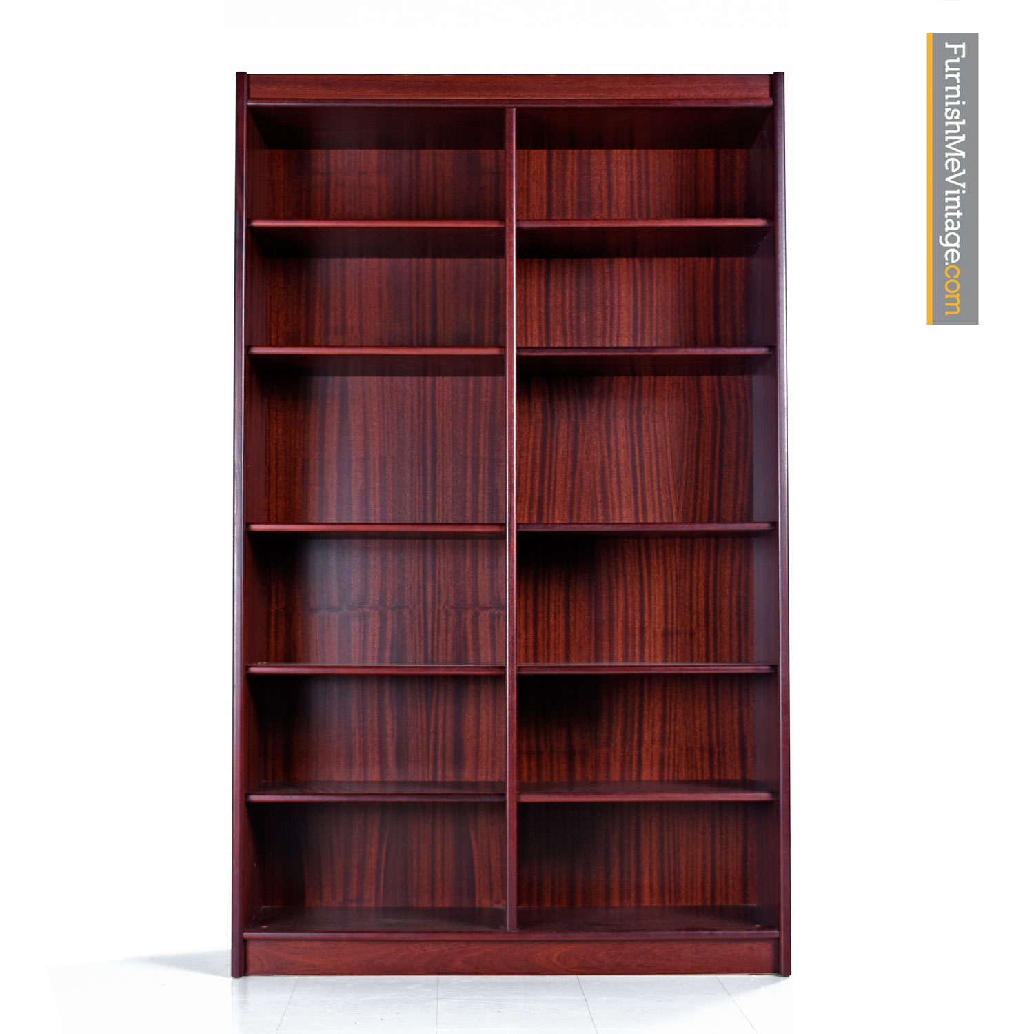 Danish Modern Rosewood Bookcase With Adjustable Shelves