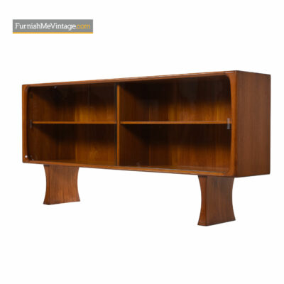 Teak Bookcase Cabinet Display Hutch by Bernhard Pedersen & Son
