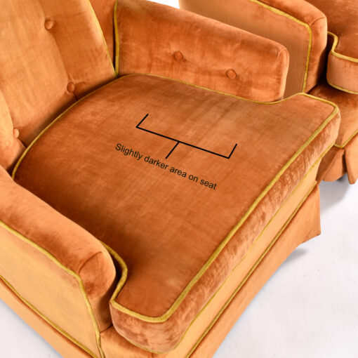 Slightly darker area on seat