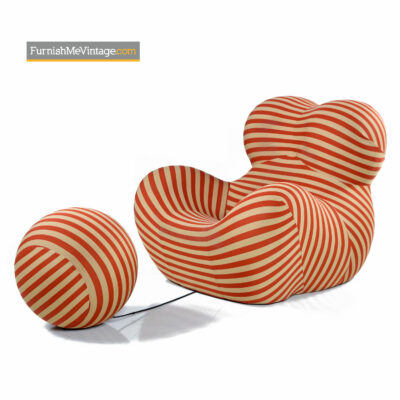 Gaetano Pesce B&B Italia UP 2000 Series Lounge Chair and Ottoman