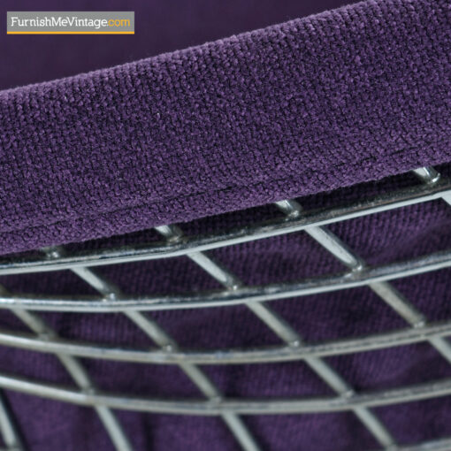 Diamond Chair Harry Bertoia For Knoll - Full Cover Plum Knoll Tweed