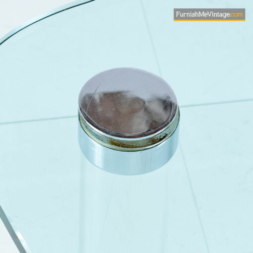 Pace Collection Lucite Coffee Table by Leon Rosen - Glass And Chrome