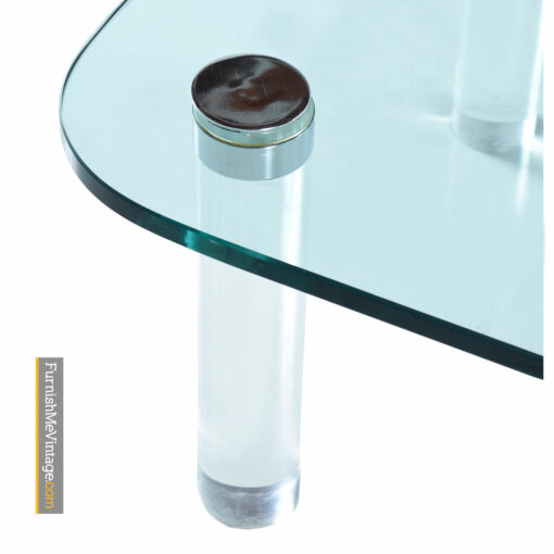 Pace Collection Lucite Coffee Table by Leon Rosen - Glass And Chrome