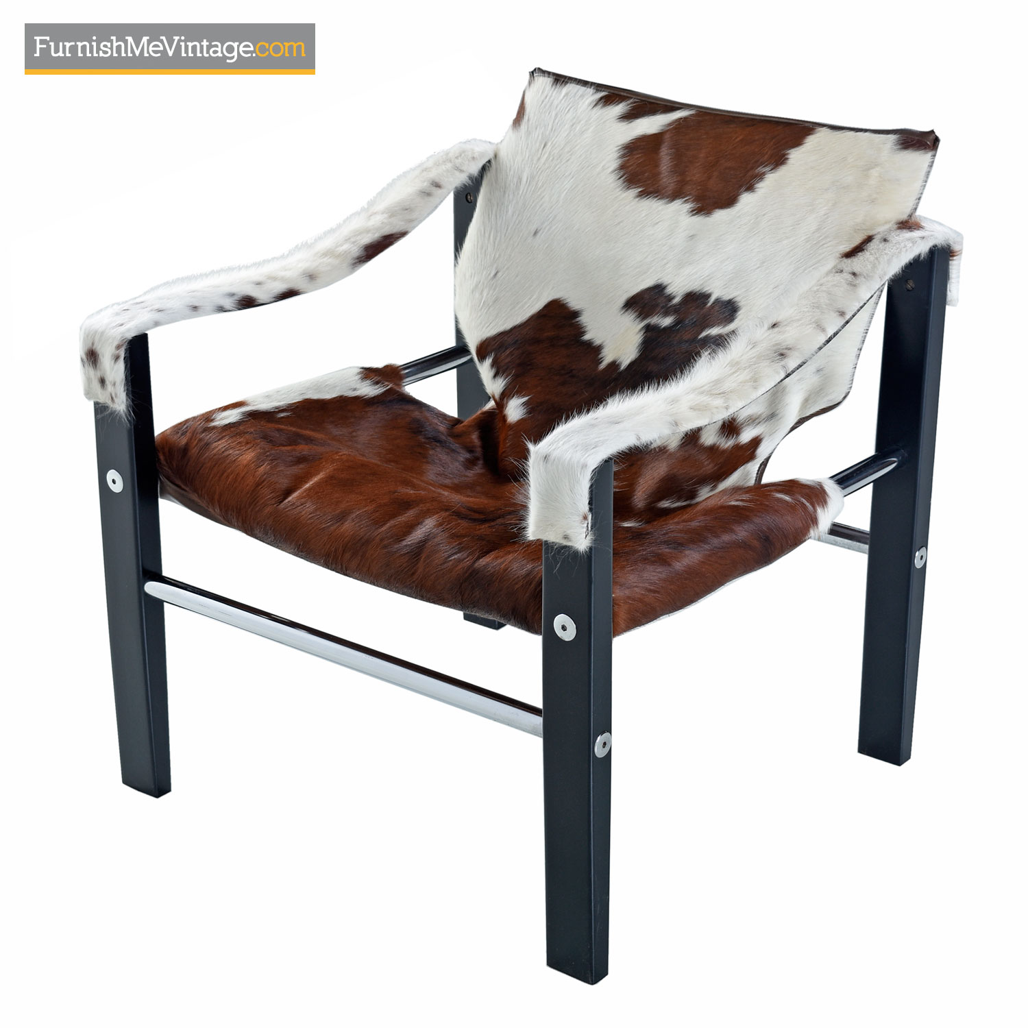 Arkana Safari Chair By Maurice Burke In New Cowhide Leather