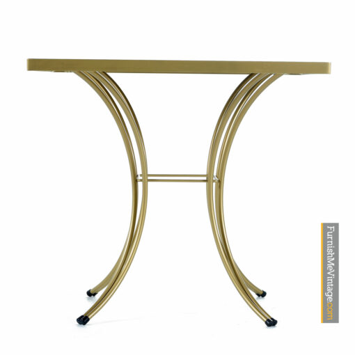 Deco Modern Patio Dinette - Salterini Style Gilt Metal & Glass