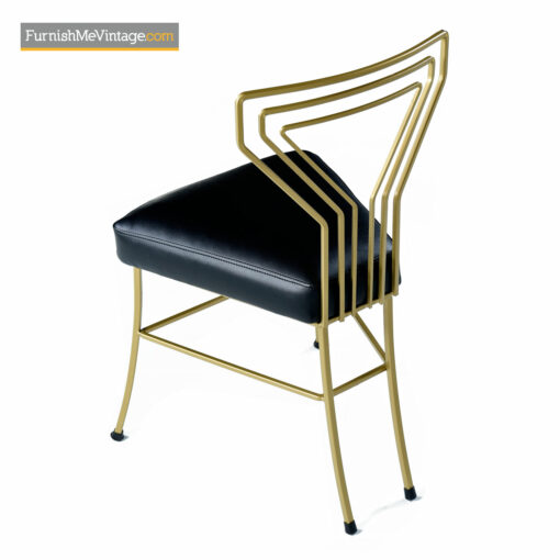 Deco Modern Patio Dinette - Salterini Style Gilt Metal & Glass
