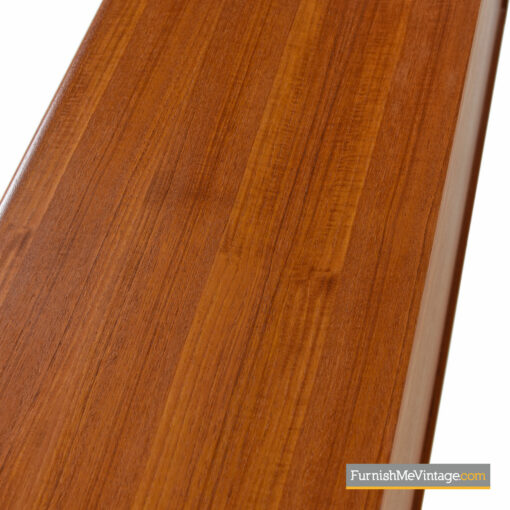 Danish Teak Console Bookcase Display Cabinet With Smoked Glass