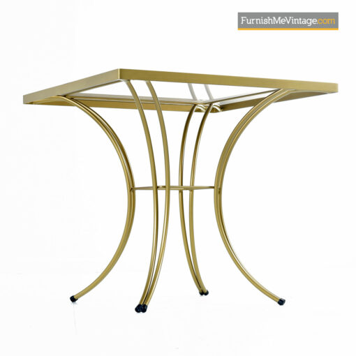 Deco Modern Patio Dinette - Salterini Style Gilt Metal & Glass