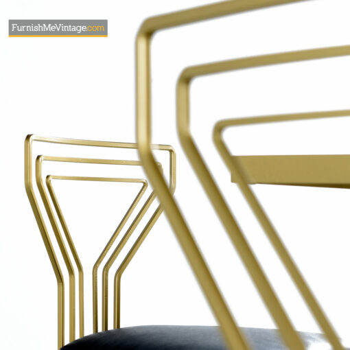 Deco Modern Patio Dinette - Salterini Style Gilt Metal & Glass