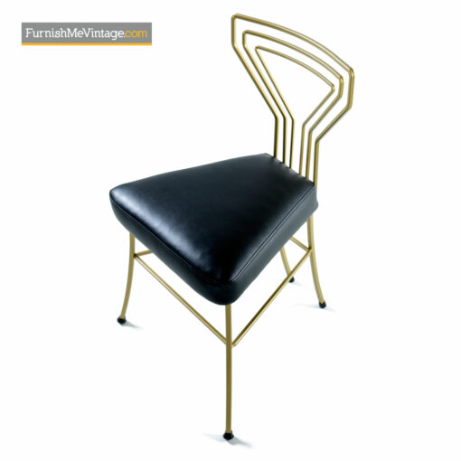 Deco Modern Patio Dinette - Salterini Style Gilt Metal & Glass