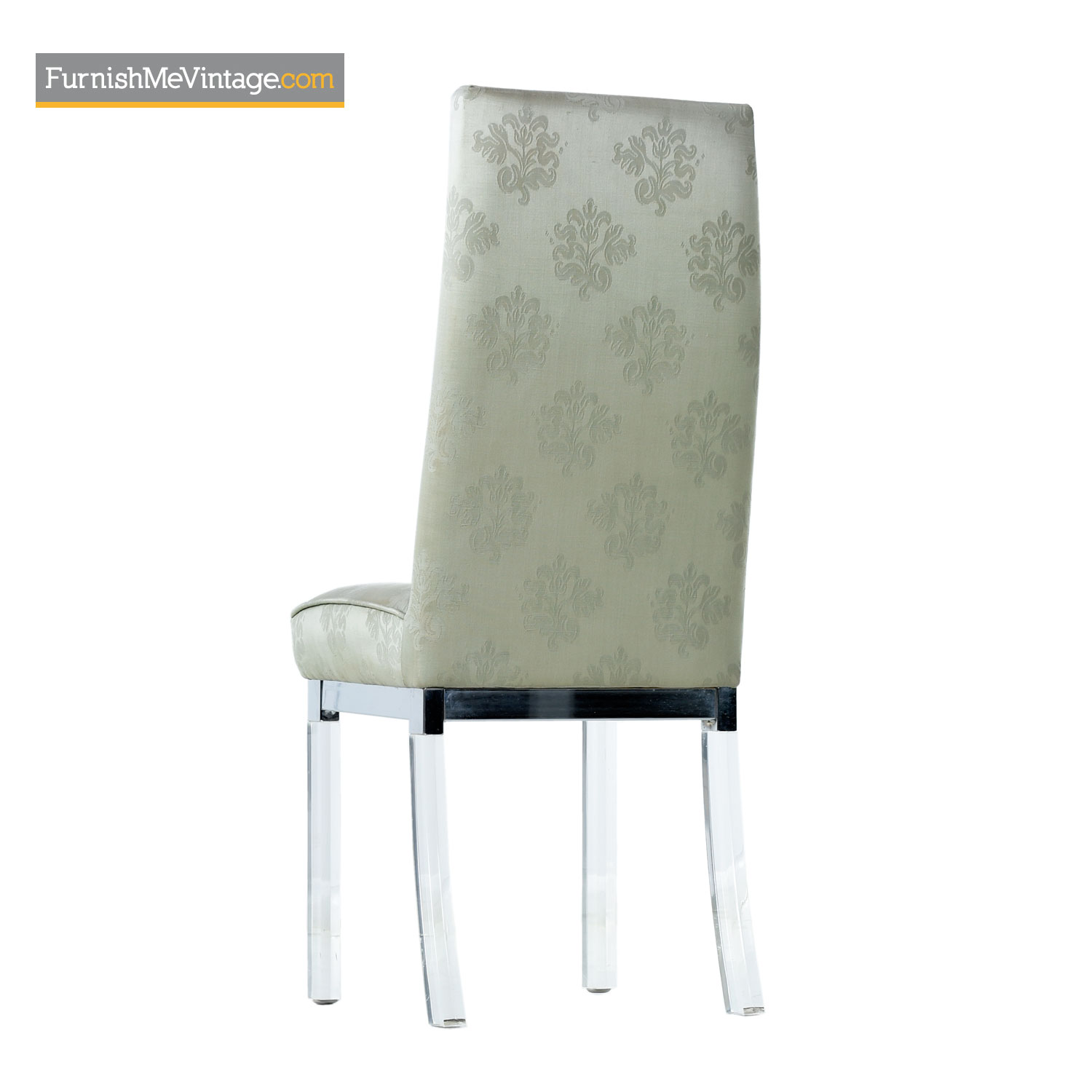charles hollis jones chrome lucite chairs