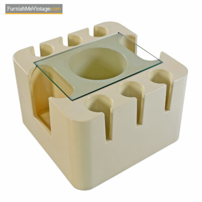 white sergio mazza artemide mid-century modern bar