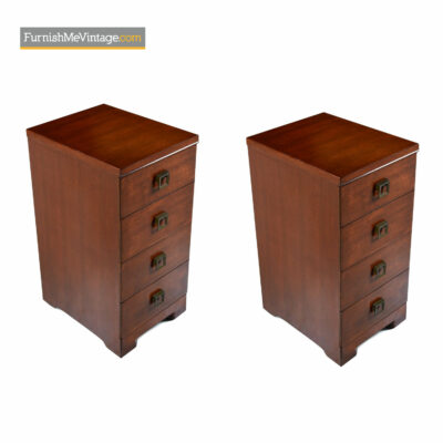 Mahogany Showers Brothers Chest of Drawers Nightstands - Art Deco Modern