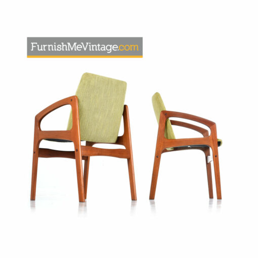 Kai Kristiansen green Danish teak chair