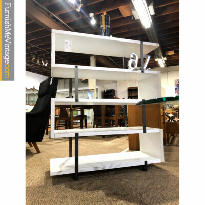 white modern bookcase solid wood