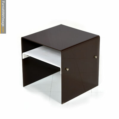 acrylic brown pace side table