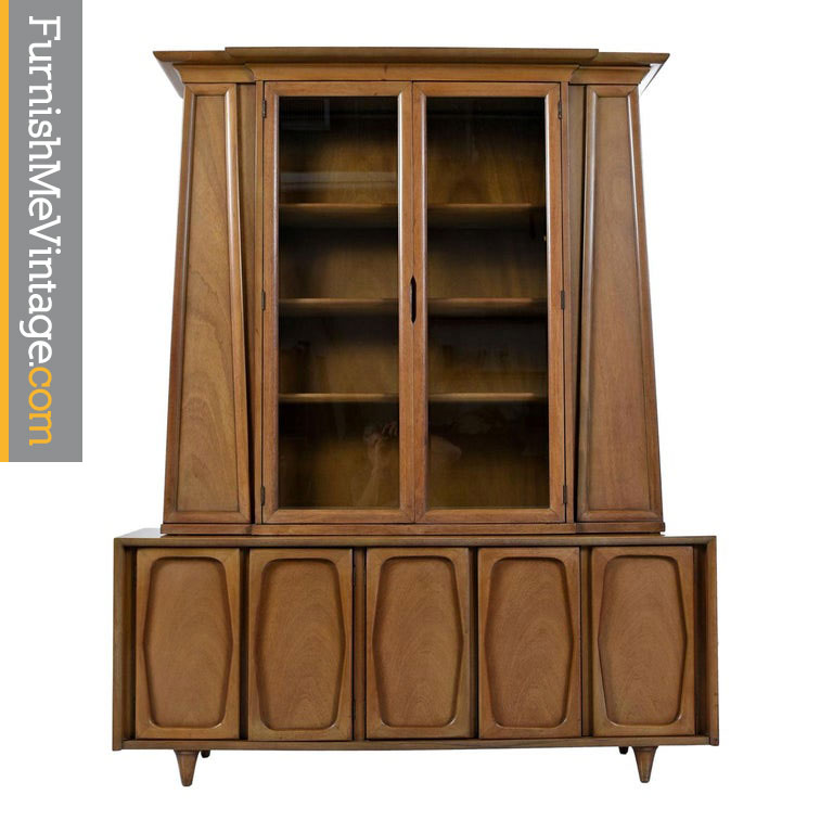 American Of Martinsville Mid Century Modern China Hutch Cabinet