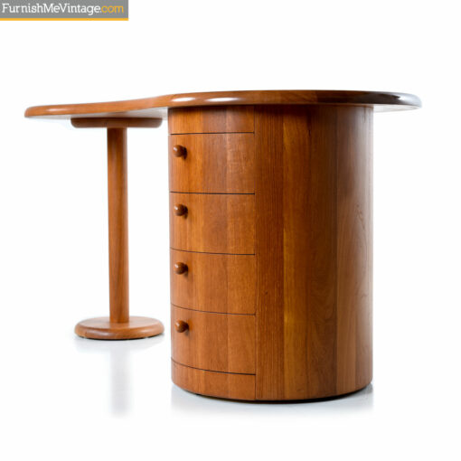 art deco teak desk