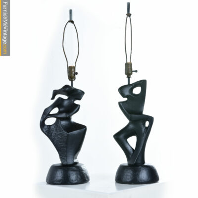 dancers mid century ceramic-lamps