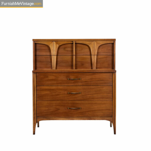 Sculpted Y shaped oak on mid-century modern dresser