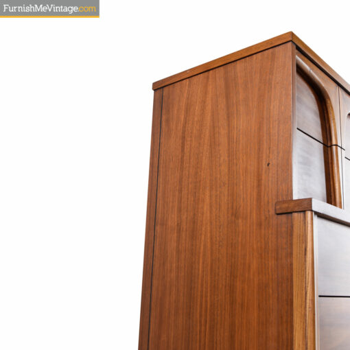 walnut wood retro dresser