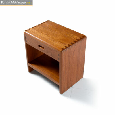 solid teak niels bach nightstand