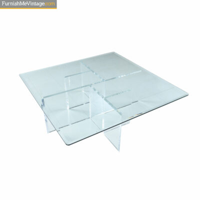 acrylic glass square coffee table