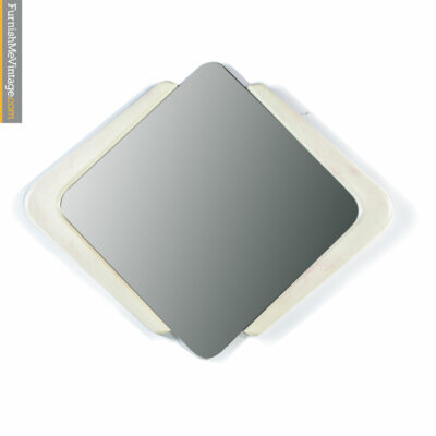 diamond vintage memphis white pink mirror