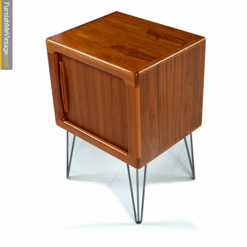 teak danish tambour cabinet