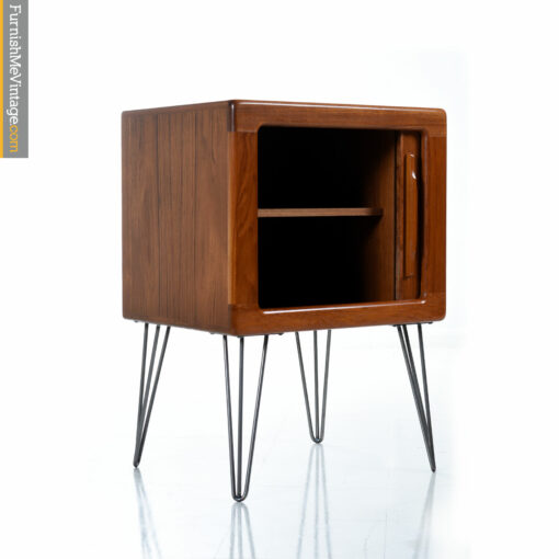 teak record cabinet
