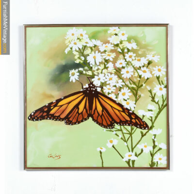 vintage collins butterfly painting
