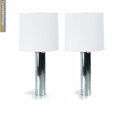 Artemide chrome cylinder lamps