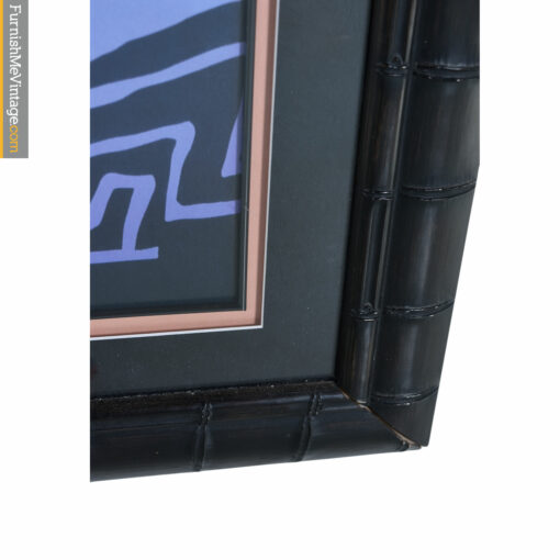 black faux bamboo frame