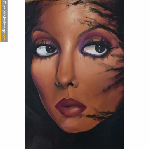 Cher Painting in Black Top by Freda Hunt