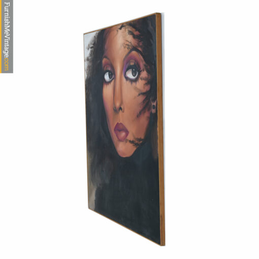 Cher Painting in Black Top by Freda Hunt