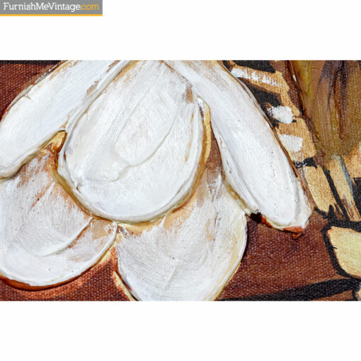 kenton white flower wicker chair painting