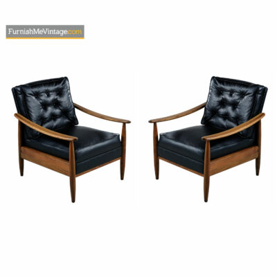 mcm leather lounge chairs