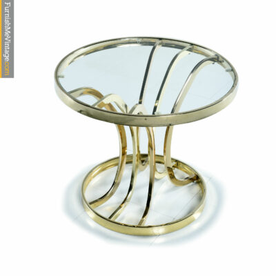 vintage brass cocktail table