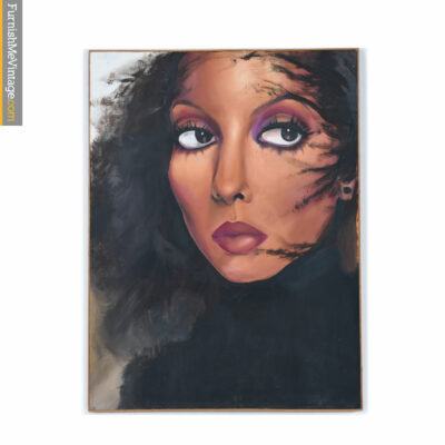 Cher Painting in Black Top by Freda Hunt