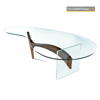 vladimir kagan walnut coffee table