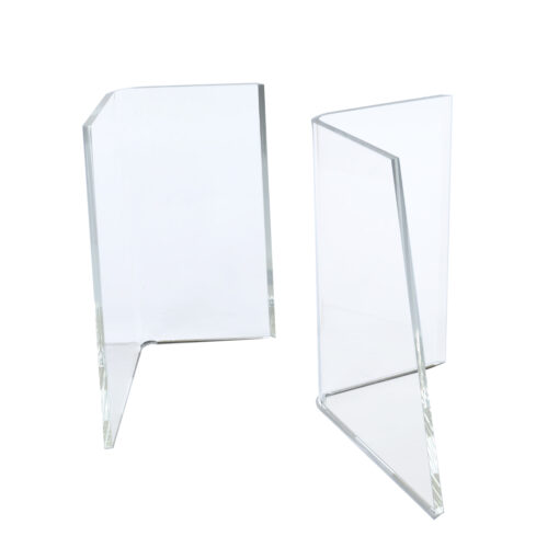 Angled lucite table bases