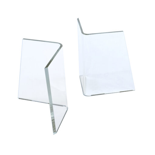Asymmetric angled lucite dining table bases