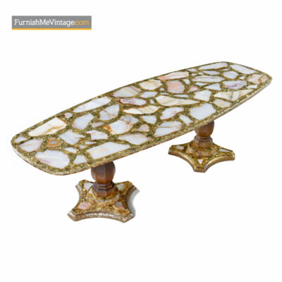 Arturo Pani onyx abalone coffee table