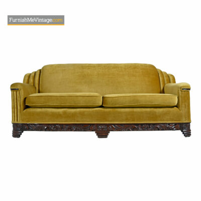 art deco mohair sofa