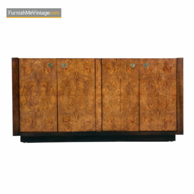 brass pull burl wood credenza