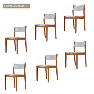 danish modern teak dining chairs