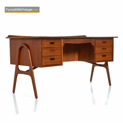 danish teak bookcase desk