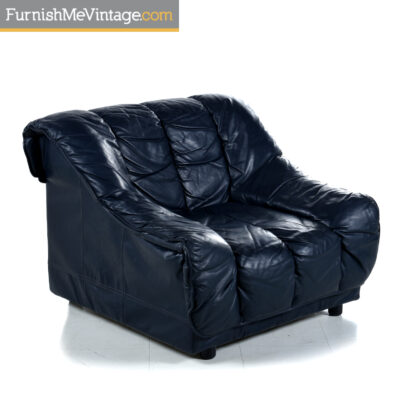 desede blue leather chair