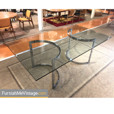 dia milo baughman chrome table